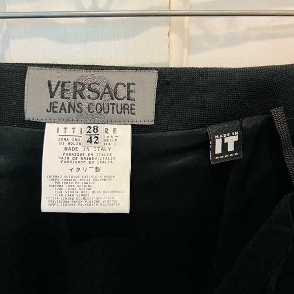 Versace Jeans Couture Double Breast Blazer Jacket and Skirt Suit Set EU 42 US 8 - Picture 14 of 16